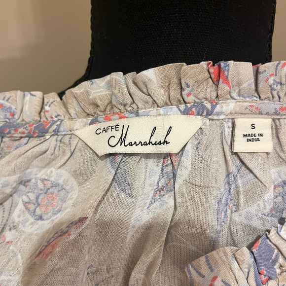 Cafe Merrekash Peasant top, size Small - Picture 2 of 7